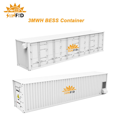 3MWH 20Ft نظام تخزين طاقة الحاوية ، نظام تخزين البطارية التجارية BESS