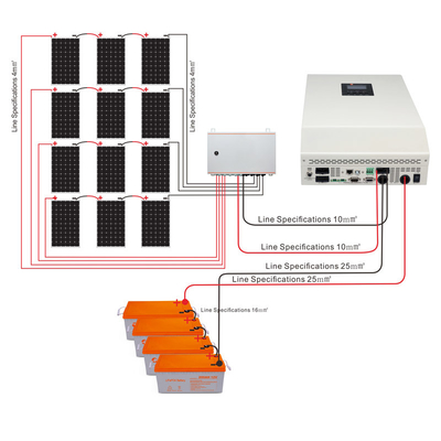 5000w خارج الشبكة السكنية أنظمة الطاقة الشمسية كاملة 5kw