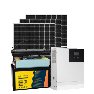 6KW 5KW نظام الطاقة الشمسية خارج الشبكة نظام الطاقة الشمسية الكهروضوئية مع البطارية