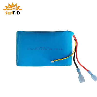 25.6v 6Ah بطارية ليثيوم قابلة للشحن حزمة 8S1P إضاءة LED للطاقة الشمسية LifePO4 حزمة بطارية