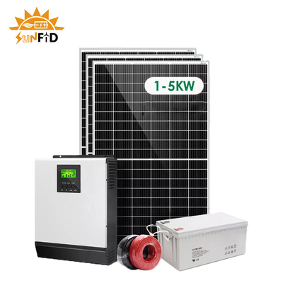 2KW نظام الطاقة الشمسية خارج الشبكة للمنزل 12V 400Ah لوحة شمسية نظام الكهروضوئية