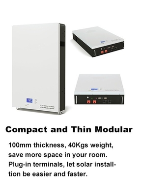 بطارية ليثيوم LiFePO4 Powerwall 48V 100ah 5KWh مثبتة على الحائط
