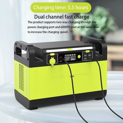 1500W محطة طاقة محمولة Pure Sine Wave 1210Wh 5V-20V