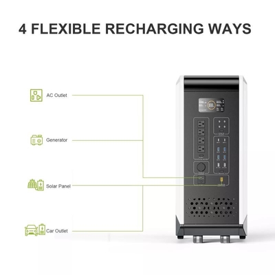 محطة الطاقة الشمسية المحمولة مولد LiFePO4 2000w قوة البنك