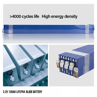 Blade Lifepo4 Cells 3.2 V 138AH لنظام تخزين الطاقة الشمسية