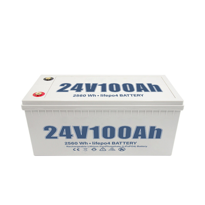 100Ah 24V بطارية ليثيوم دورة عميقة لنظام الطاقة الشمسية يخت RV سيارة