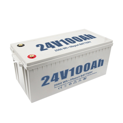 100Ah 24V بطارية ليثيوم دورة عميقة لنظام الطاقة الشمسية يخت RV سيارة