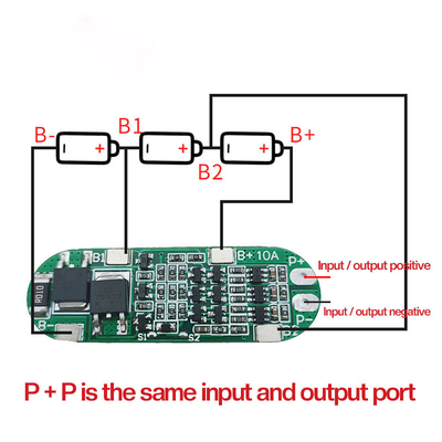 Pylontech 18650 بطارية ليثيوم Bms 3s 12V 10amp 11.1V Lifeo4