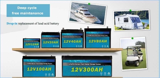 بطاريات Lifepo4 الترفيهية لعربات الكارافانات 12V 150AH RV نظام تخزين الطاقة الشمسية